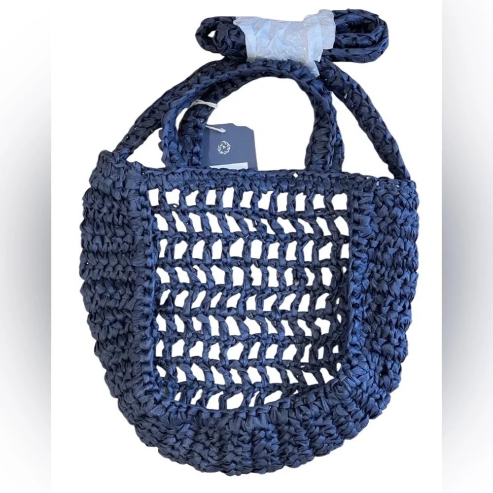 NWT Universal thread Navy Blue Crochet Tote Bag - Picture 3 of 4